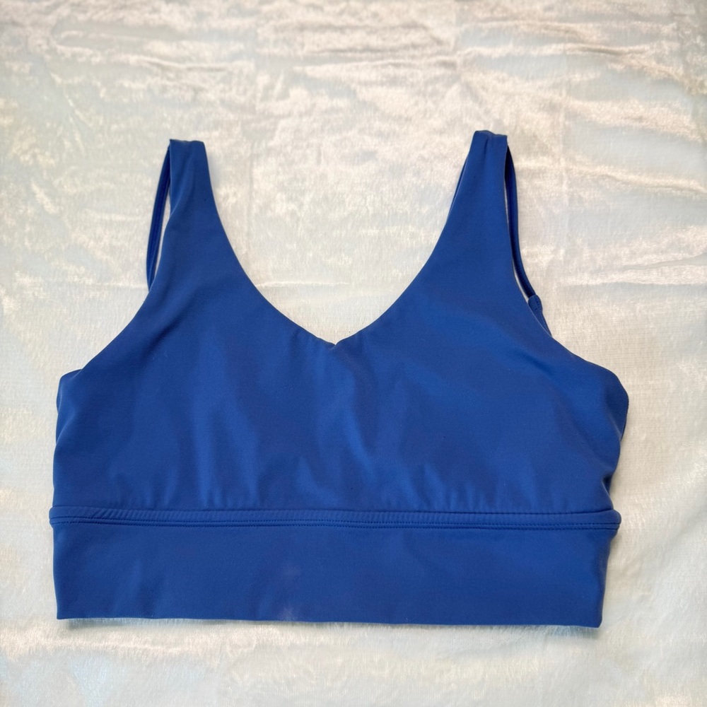 Buffbunny Collection Medium Blue Strappy Back Sports Bra - Picture 2 of 8